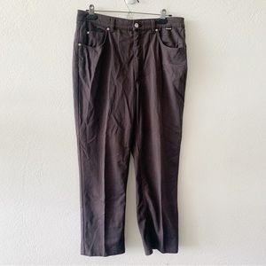 Escada Sport Brown High Rise Straight Ankle Women's Pants EU 42 US 12